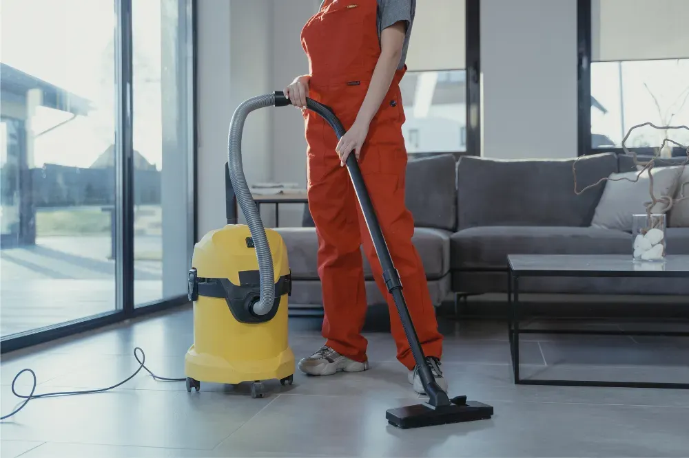 how do you prevent back pain when vacuuming?